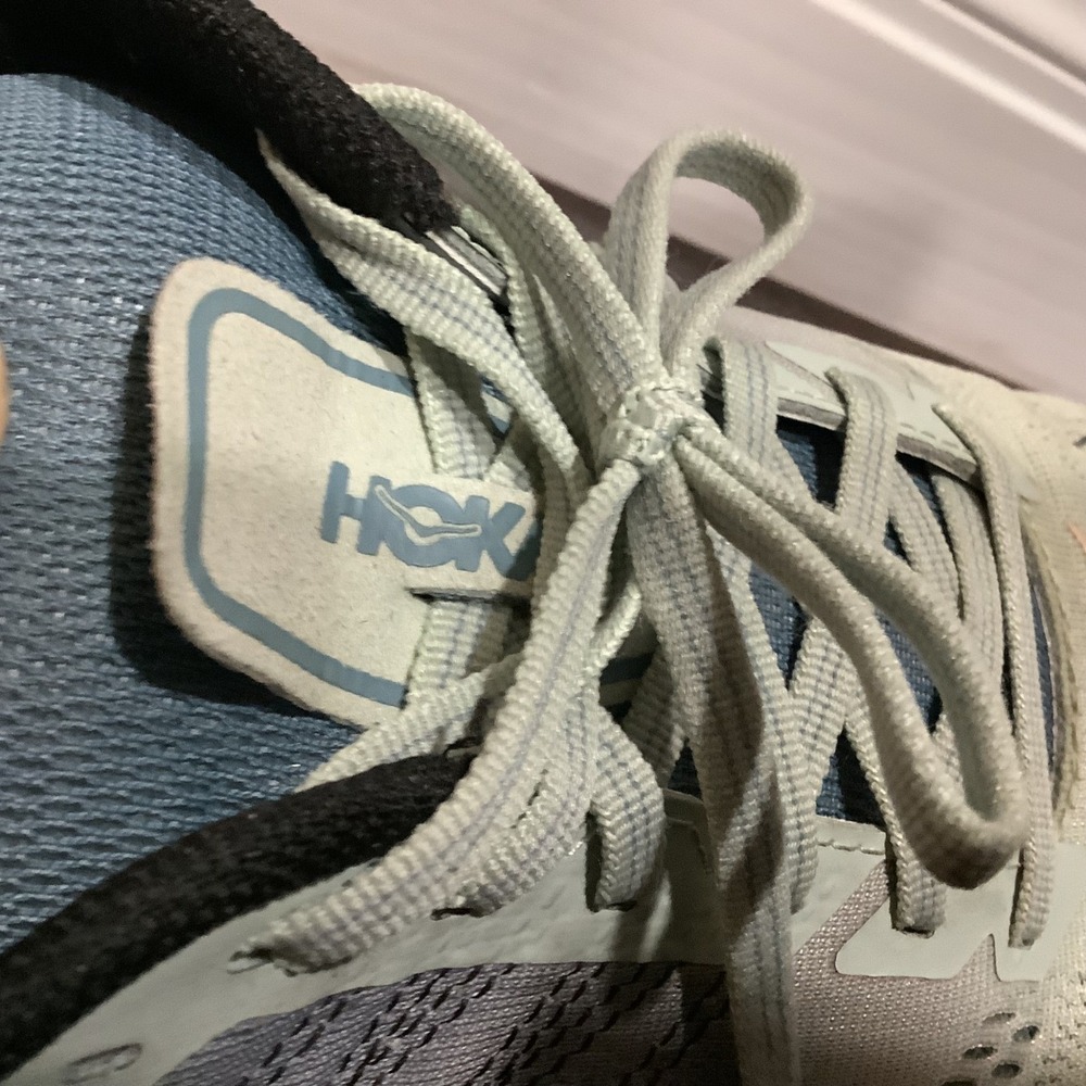 Hoka One One Clifton 6 Womens Running Shoes Blue Mint Green Ombre Sneaker - Picture 12 of 13